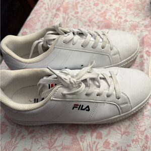 Fila White and Navy Sneakers